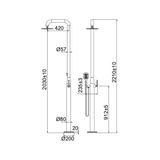  Sen cây ngoài trời có sen cầm tay và vòi rửa chân bằng stainless steel - 23003-2 