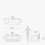  Bồn tắm Diamond Black Faux Marbled White Line Glossy Gold 