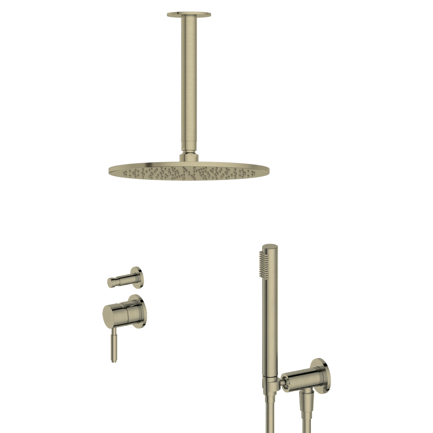  Vòi sen âm trần có sen cầm tay bằng đồng Calma ZBG - 87CS02 