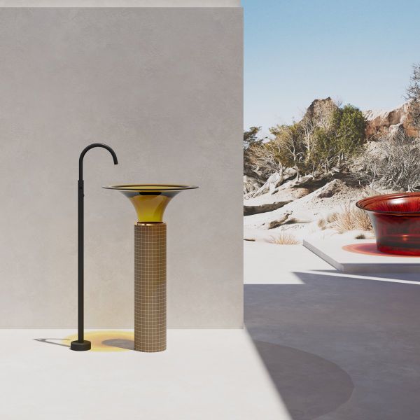  Chậu lavabo chân dài trong suốt - 99101J 