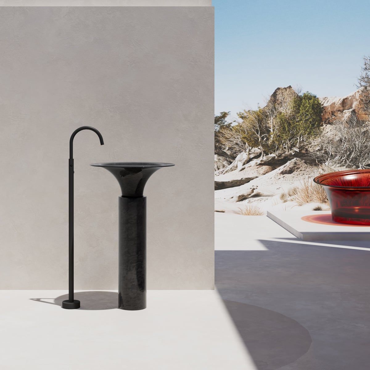  Chậu lavabo chân dài trong suốt - 99101L 