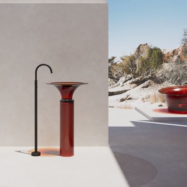  Chậu lavabo chân dài trong suốt - 99101Q 