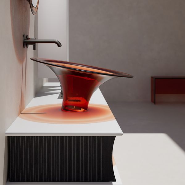  Chậu lavabo đặt bàn trong suốt - 99103-Brown 