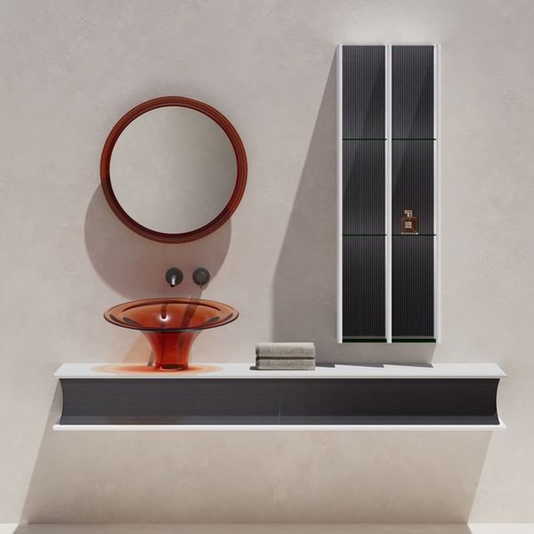  Chậu lavabo đặt bàn trong suốt - 99103-Brown 