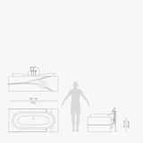  Bồn tắm Lapiaz Marble Black Black Silver 