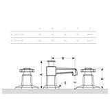  Vòi chậu lavabo 3 lỗ bằng đồng Art Déco 