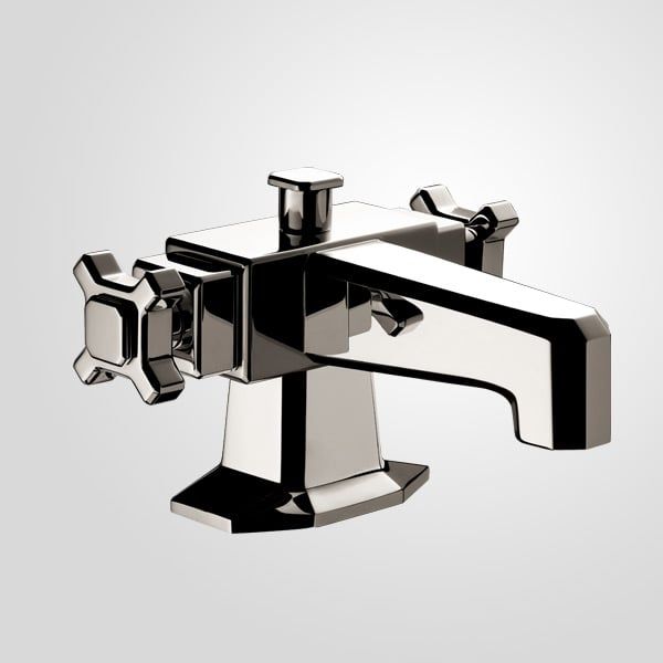  Vòi bồn tắm nóng lạnh gắn thành bằng đồng Art Déco 