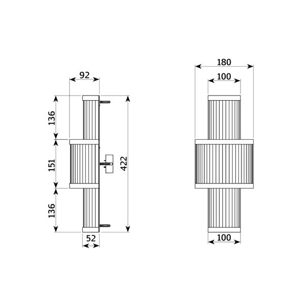  Đèn treo tường phòng tắm bằng đồng Art Déco - A / AP-03-00 