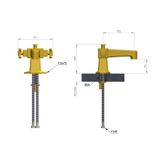  Vòi chậu lavabo bằng đồng Art Déco 