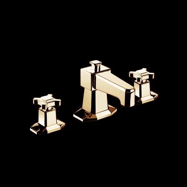  Vòi chậu lavabo 3 lỗ bằng đồng Art Déco 