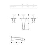  Vòi chậu lavabo gắn tường bằng đồng Art Déco 