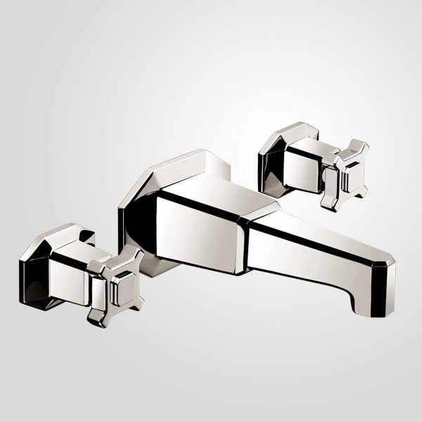  Vòi chậu lavabo gắn tường bằng đồng Art Déco 