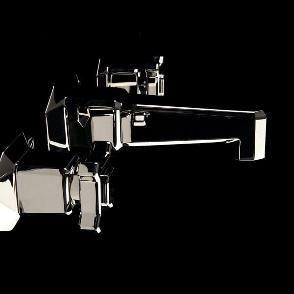  Vòi chậu lavabo gắn tường bằng đồng Art Déco 