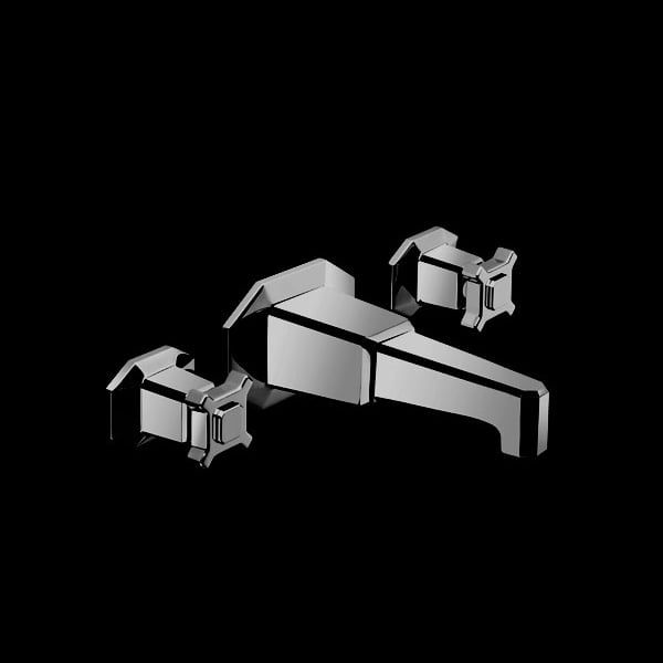  Vòi chậu lavabo gắn tường bằng đồng Art Déco 