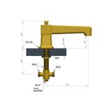  Vòi bồn tắm nước lạnh gắn thành bằng đồng Art Déco 