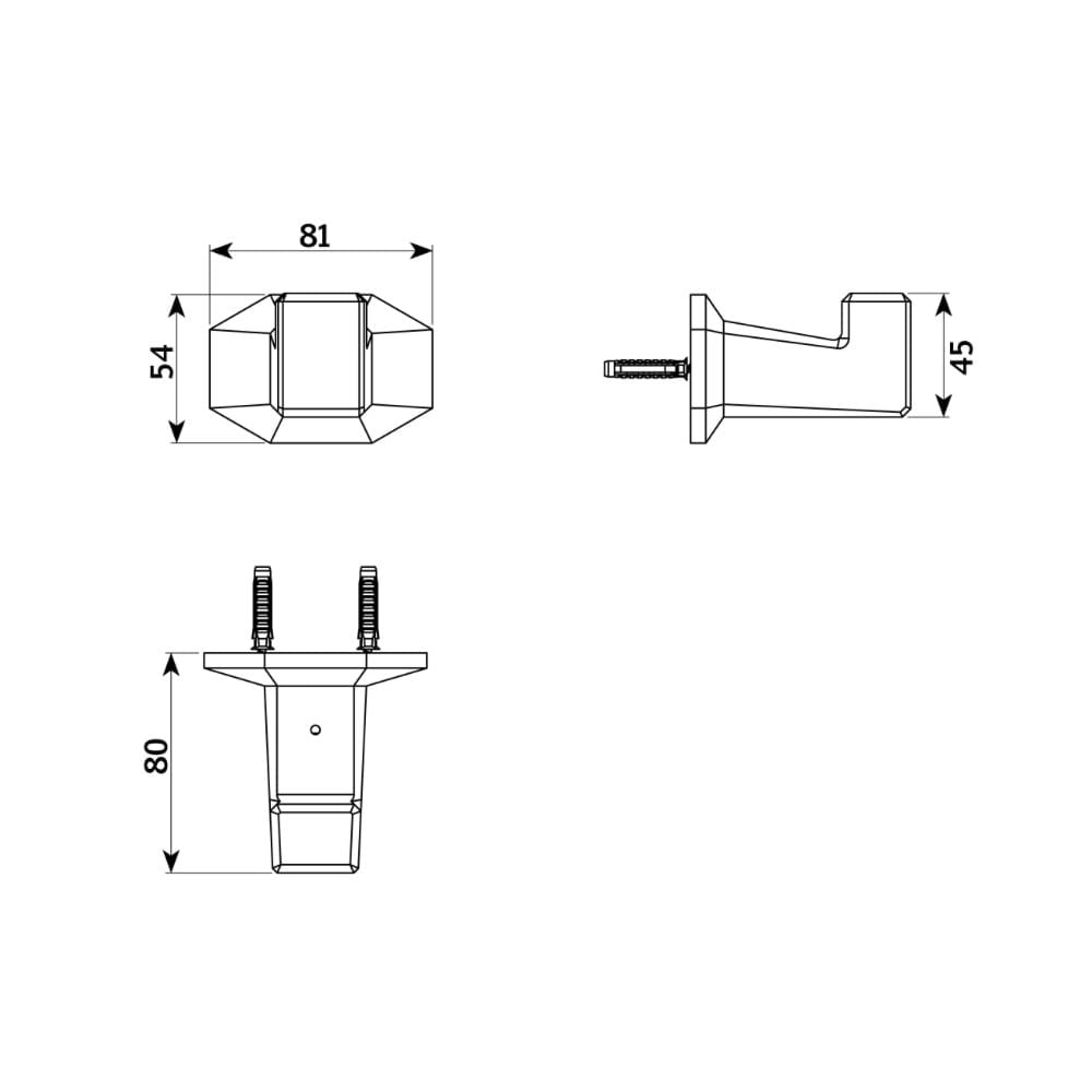  Móc treo áo phòng tắm bằng đồng Art Déco - A / PA-19-00 