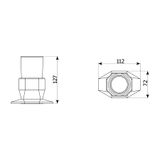  Cốc đựng bàn chải đánh răng để bàn bằng đồng Art Déco - A / PV-16-00 