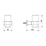  Cốc đựng bàn chải đánh răng treo tường bằng đồng Art Déco - A / PV-16-01 