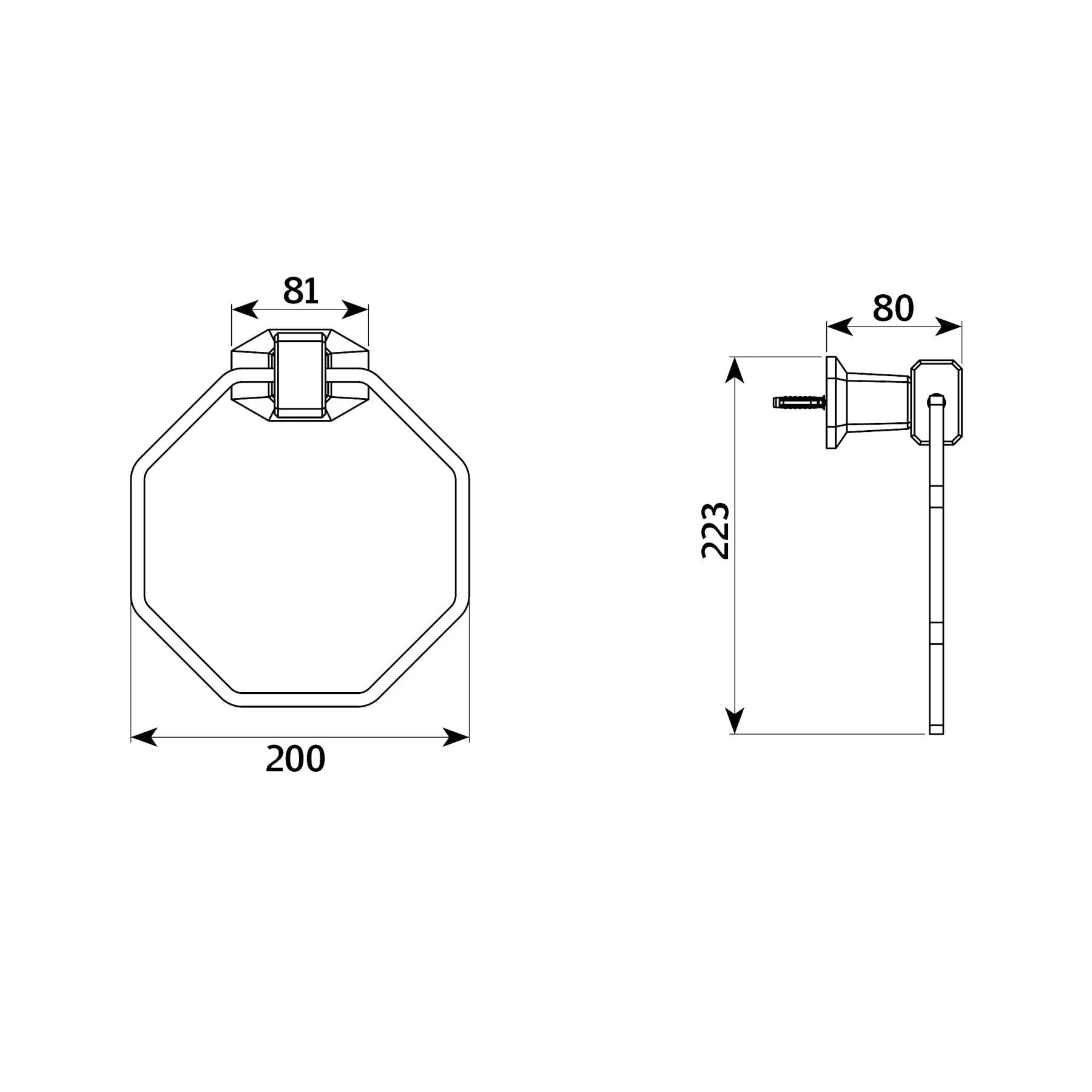  Móc treo khăn phòng tắm bằng đồng Art Déco - A / SE-20-00 