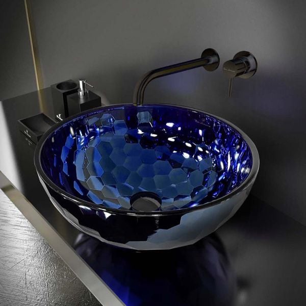  Chậu rửa mặt Allure Round Dark Blue / Black 