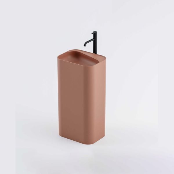  Chậu lavabo chân dài đặt sàn solid surface - ANEMONE 01 