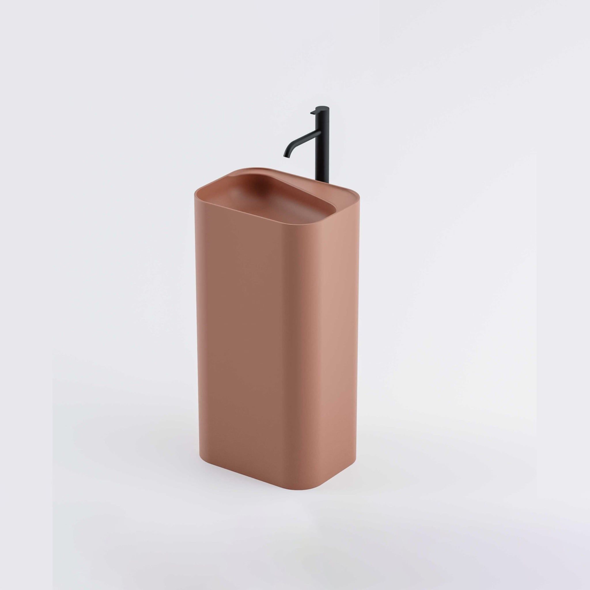  Chậu lavabo chân dài đặt sàn solid surface - ANEMONE 01 