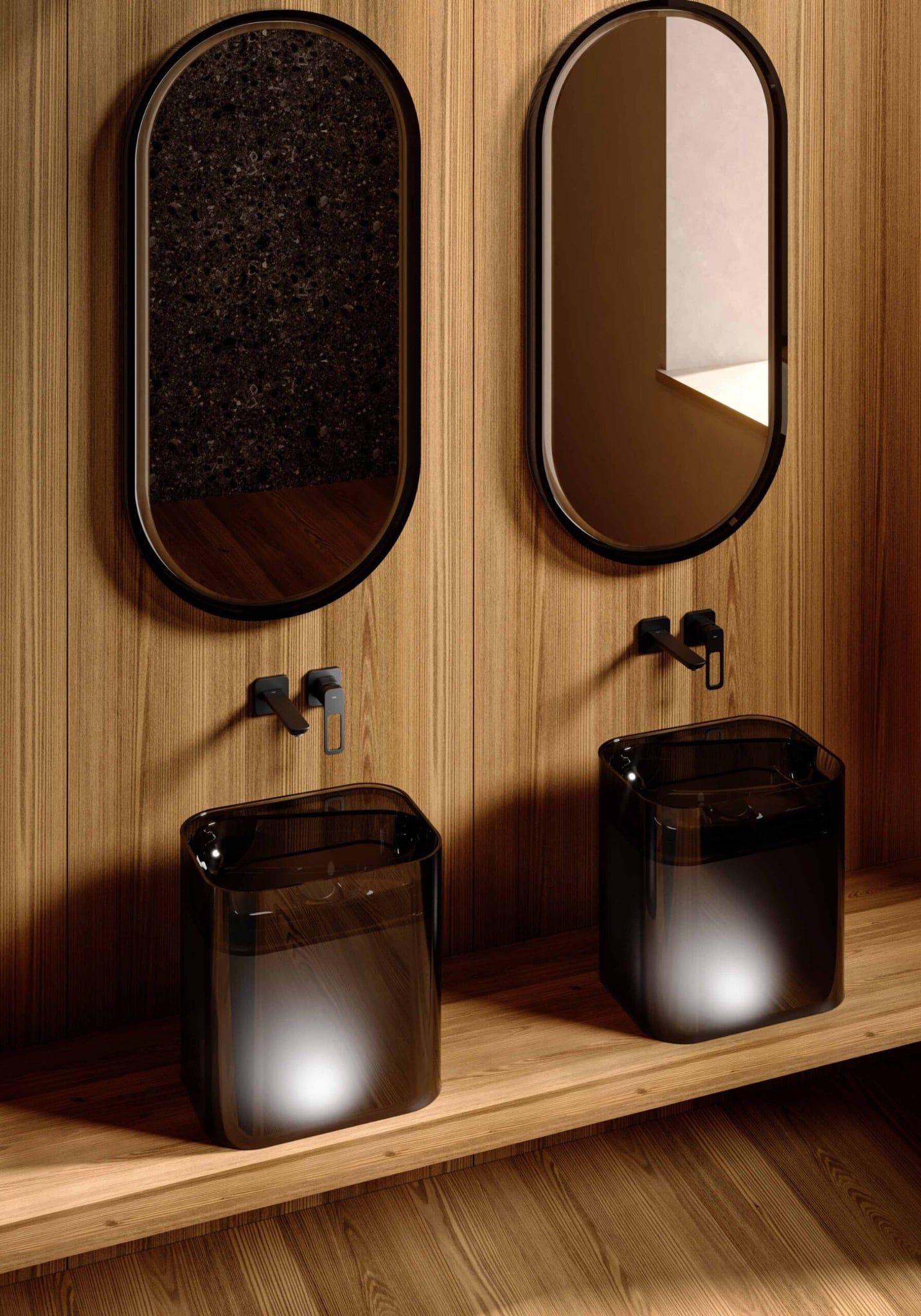 Chậu lavabo đặt bàn trong suốt - ANEMONE 01 