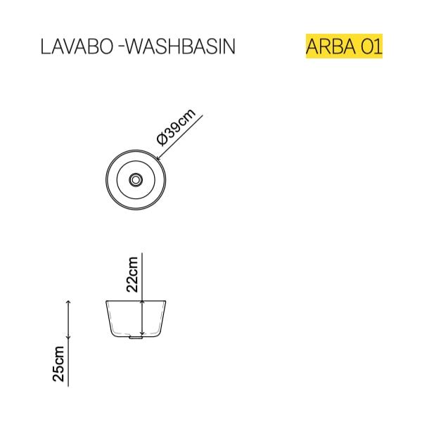  Chậu lavabo đặt bàn trong suốt - ARTEMIDE 01 