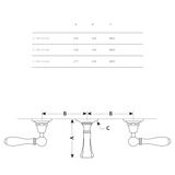  Vòi chậu lavabo gắn tường bằng đồng Carpe & Lyre - C / 00-C0-M1 