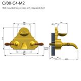  Vòi bồn tắm gắn tường bằng đồng Carpe & Lyre - C / 00-C4-M2 