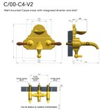  Vòi bồn tắm gắn tường bằng đồng Carpe & Lyre - C / 00-C4-M2 