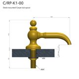  Vòi nước bồn tắm bằng đồng Carpe & Lyre - C / RP-K1-00 