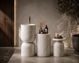  Chậu rửa mặt chân dài bằng đá marble tự nhiên - Casa Lusso 