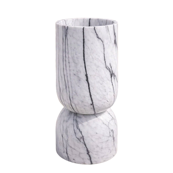  Chậu rửa mặt chân dài bằng đá marble tự nhiên - Casa Lusso 