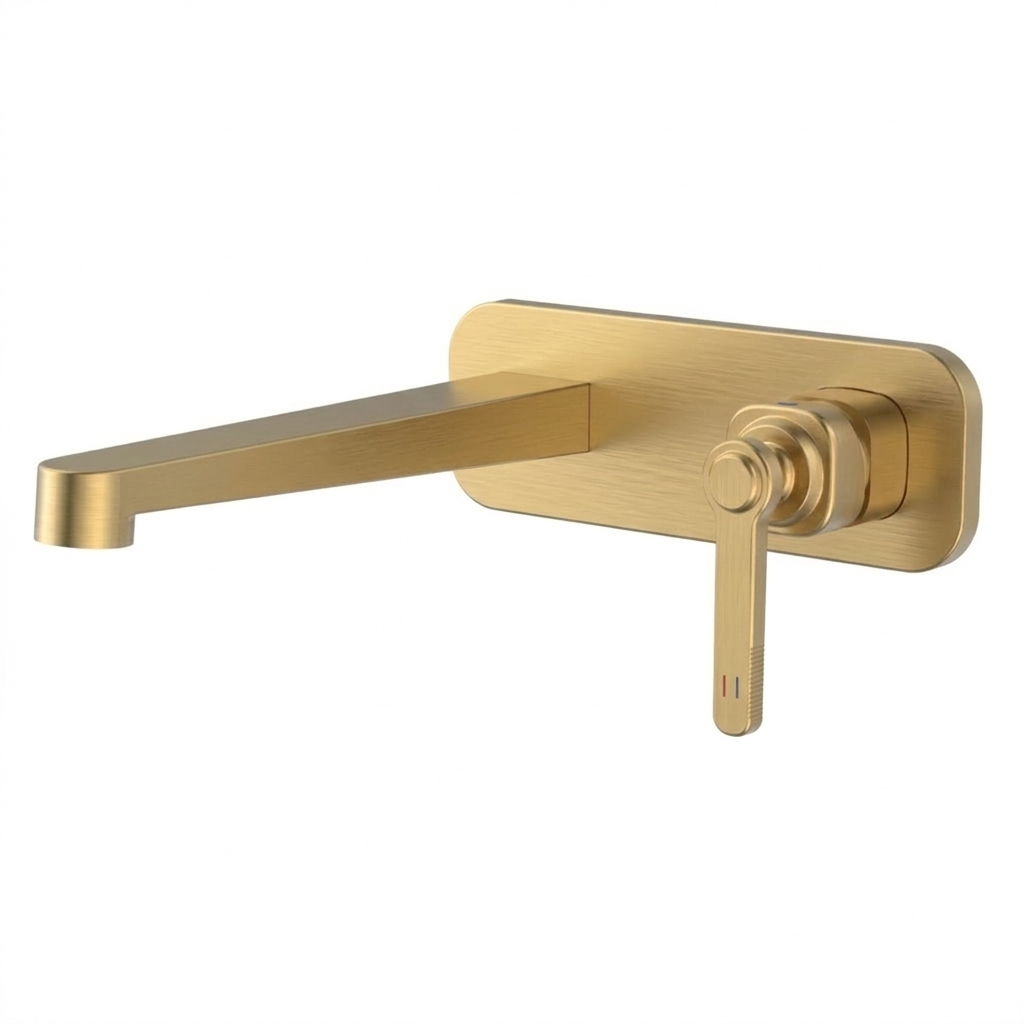  Vòi chậu lavabo gắn tường bằng đồng Aurelio BG - CB060110B 