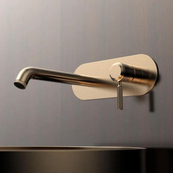  Vòi chậu lavabo gắn tường bằng đồng Silenzio BG - CB500201P 