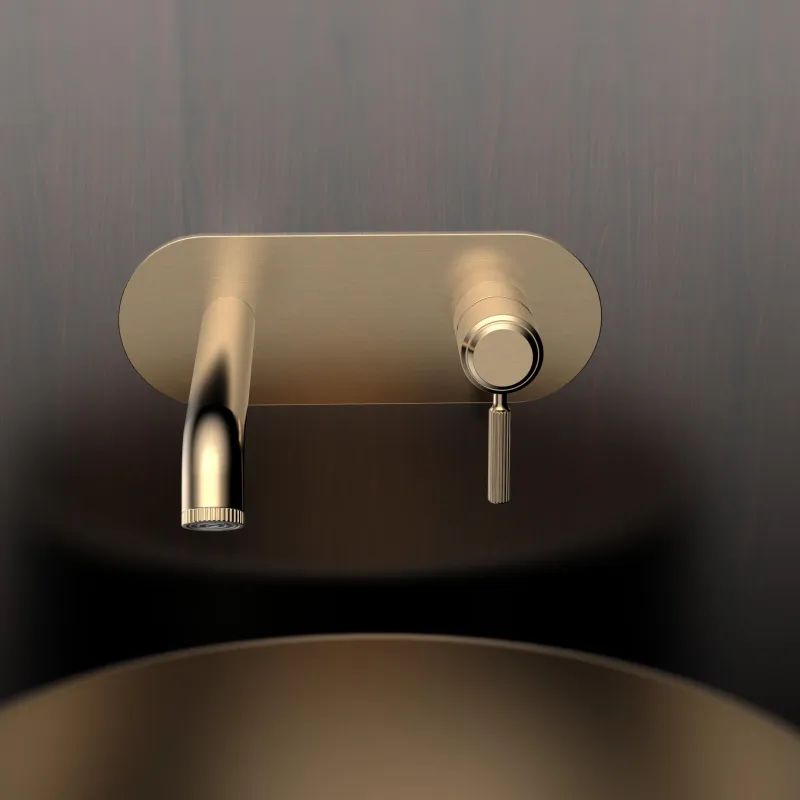  Vòi chậu lavabo gắn tường bằng đồng Silenzio BG - CB500201P 