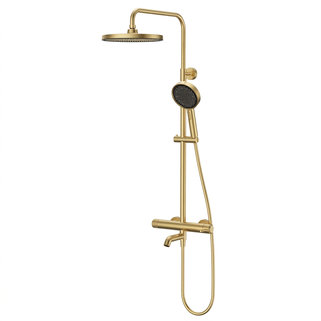  Sen cây gắn tường có sen cầm tay và vòi xả bằng đồng Silenzio BG - CB500700P 