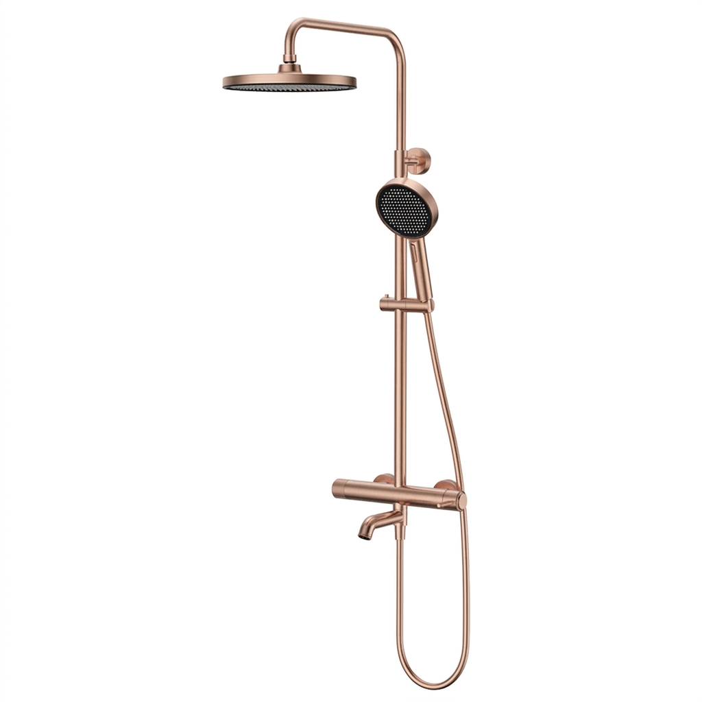 Sen cây gắn tường có sen cầm tay và vòi xả bằng đồng Silenzio BRG - CB500700P 