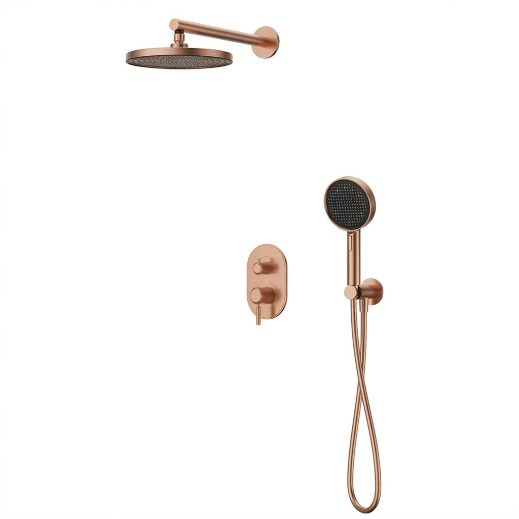  Vòi sen gắn tường có sen cầm tay bằng đồng Silenzio BRG - CB500701P 