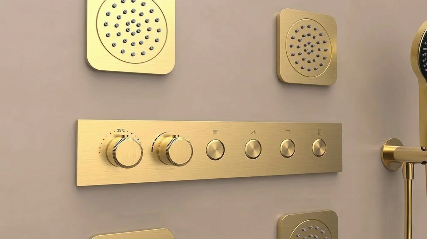  Vòi sen âm trần có sen cầm tay bằng đồng Sereno BG - CB500716A 
