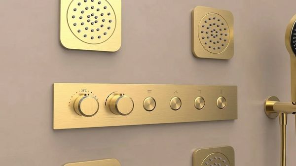  Vòi sen âm trần có sen cầm tay bằng đồng Sereno BG - CB500716 
