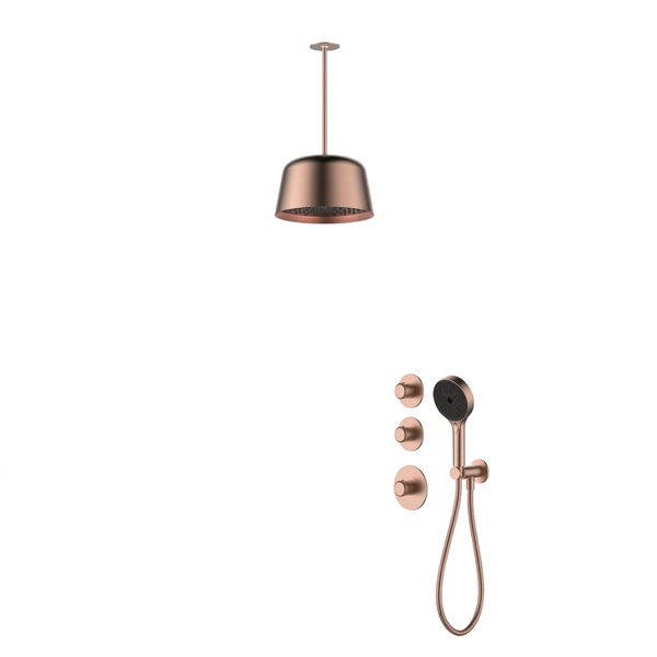  Vòi sen âm trần có sen cầm tay bằng đồng Sereno BRG - CB500721 