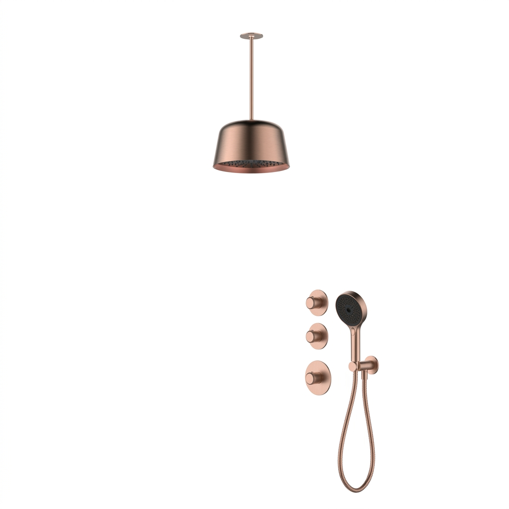  Vòi sen âm trần có sen cầm tay bằng đồng Sereno BRG - CB500721 
