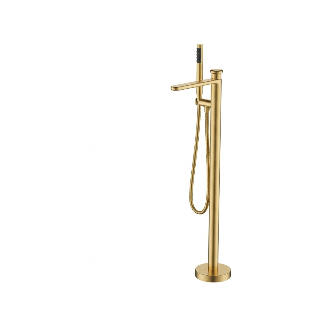  Vòi bồn tắm có sen cầm tay gắn sàn bằng đồng Sereno BG - CB500901 