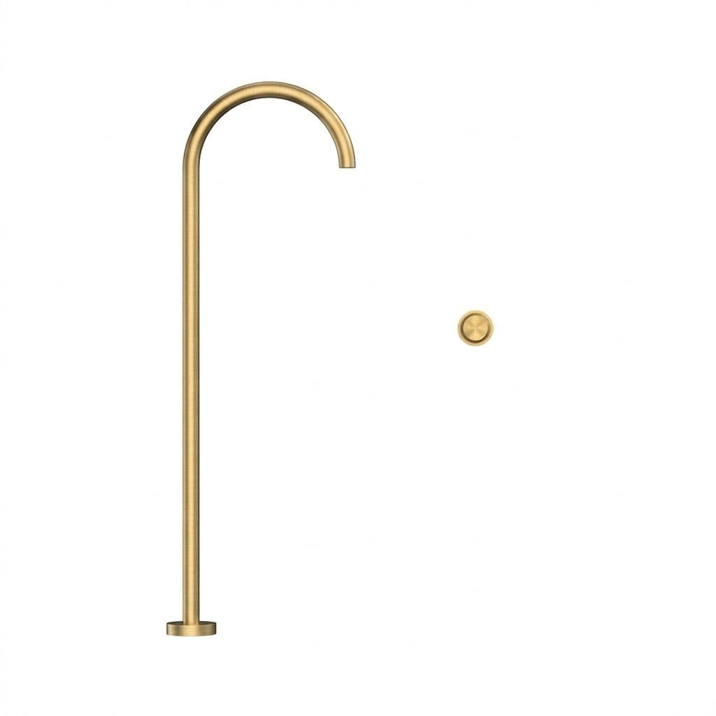  Vòi chậu lavabo chân dài gắn sàn bằng đồng Sereno BG - CB500902 