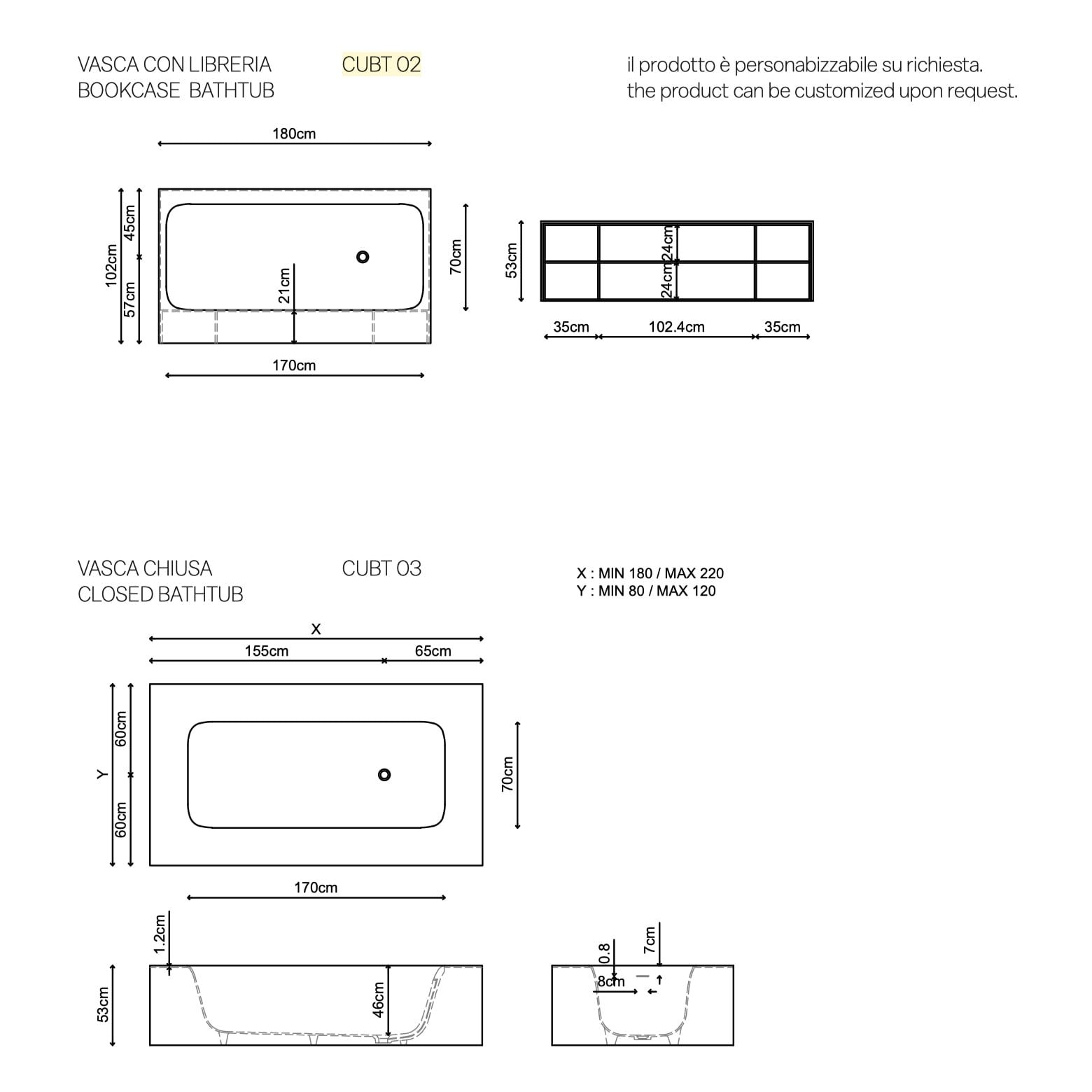  Bồn tắm solid surface CUBE 02 