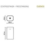  Chậu lavabo chân dài đặt sàn solid surface - CUBE 01 