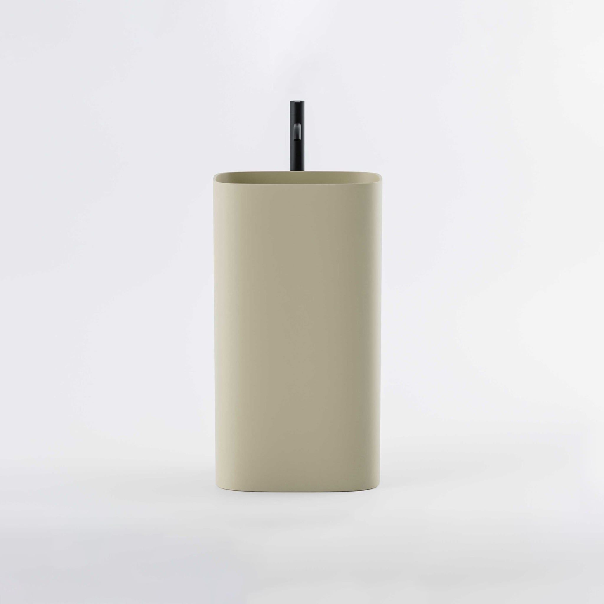  Chậu lavabo chân dài đặt sàn solid surface - CUBE 01 