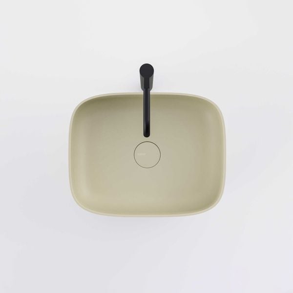  Chậu lavabo chân dài đặt sàn solid surface - CUBE 01 